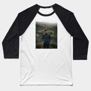 Man at Glenfinnan Viaduct Baseball T-Shirt